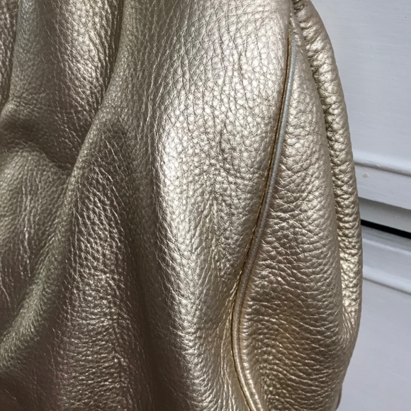 Michael Kors Large genuine gold leather bag big MK - Picture 7 of 13